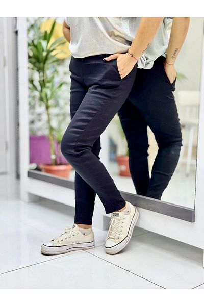 Punta Otantik Ay15604 - Black Cotton Lycra Trousers