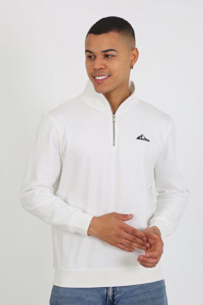 LACİVERTMEN 5259-2 Premium Quality Three Thread Half Zip Relax Fit Sweatshirt