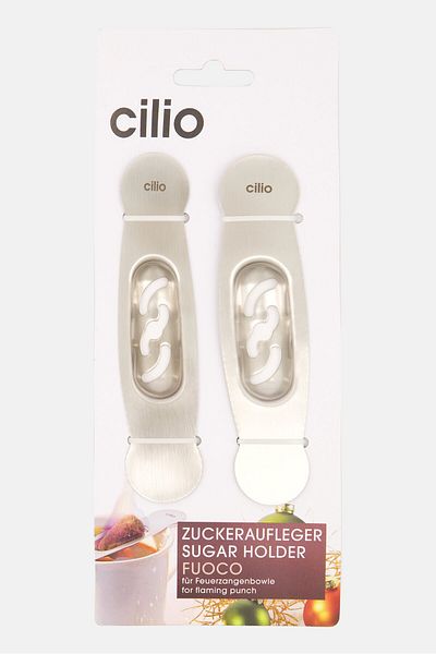 Cilio 2 Set Of Sugar Topper 14cm, Silver