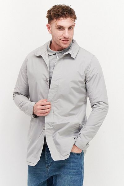 French Connection Men Plain Parka Jacket, Grey