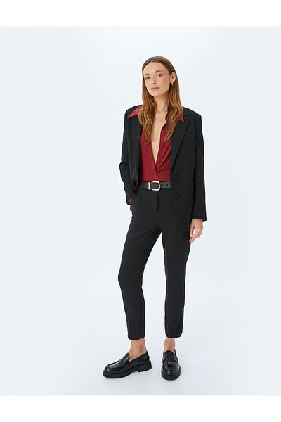 Koton Slim-Fit-Hose aus Zigarettenstoff mit Taschen