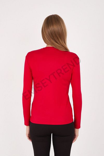 emseytrend Crew Neck Long Sleeve Lycra Body Badi Black White Skin Red Blue Colors