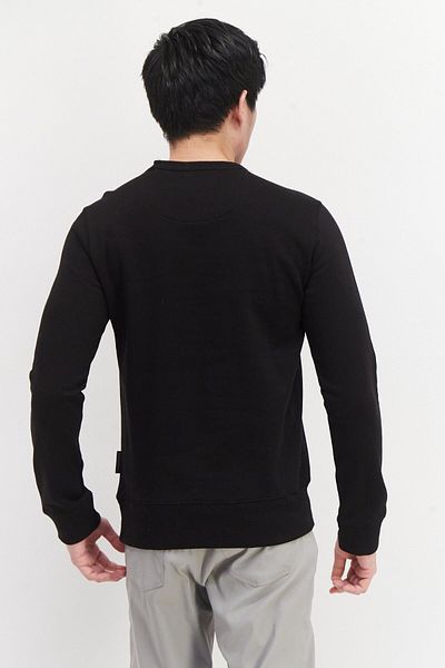 French Connection Men 2 Pieces Crew Neck Long Sleeve Brand Logo Sweatshirt, Black