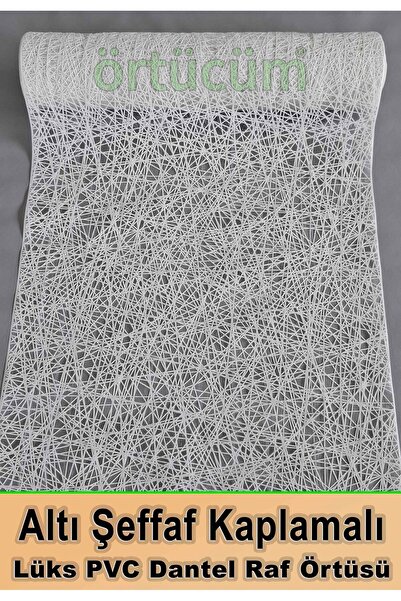 Örtücüm Beyaz Lüx Pvc Dantel Deliksiz Dolap İçi Raf Örtüsü Buzdolabı Çekmece ...