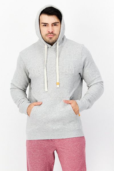 Duck and Cover Men Sportswear Fit Embossed Print Outdoor Fleece Sweatshirts, Grey