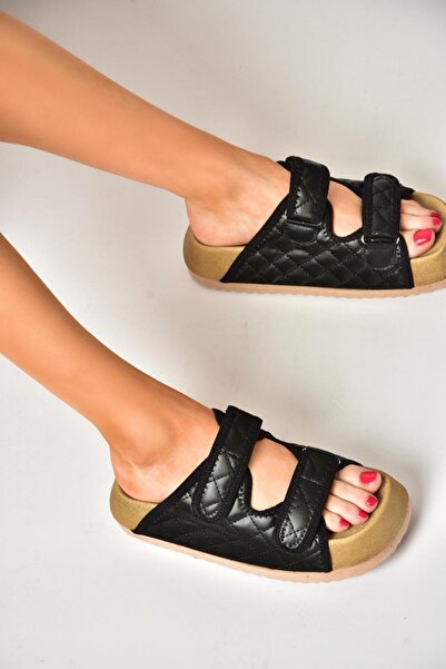 Fox Shoes S811546209 Black Thick Soled Women's Slippers