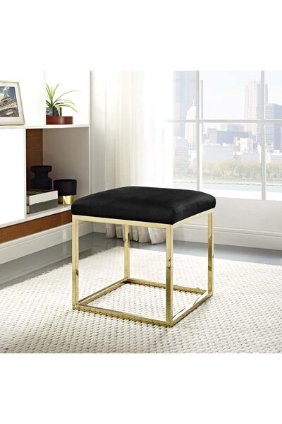 DeccoStil Chic Mini Metal Ayaklı Puf 40x40 cm