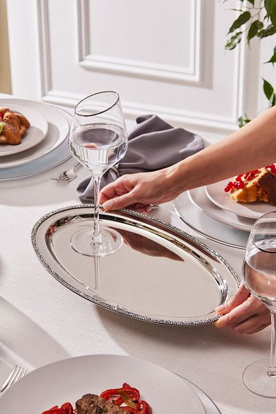 Karaca Majesty Decorative Tray Oval 38.5 X 23.5 cm
