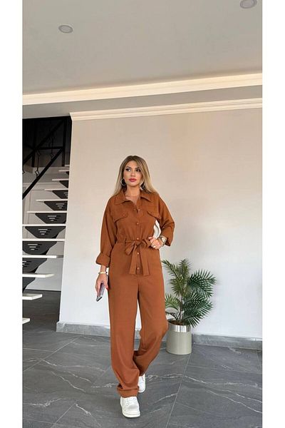 decision fashion Ολόσωμη φόρμα με ζώνη νέας σεζόν