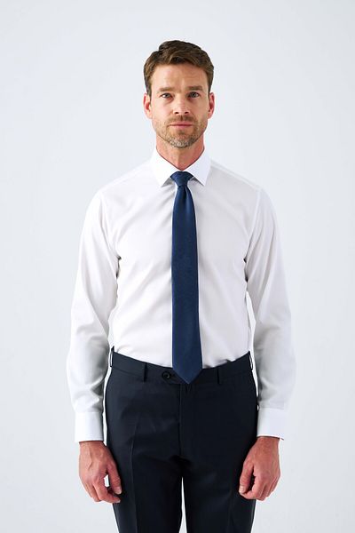Paşahan Πουκάμισο Dobby Classic με πέτο χωρίς σιδέρωμα 100% βαμβάκι