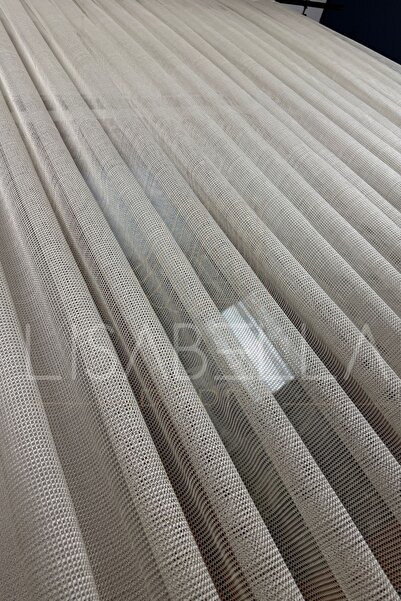 LisabellaHome Elegance Sparkle Capuccino Honeycomb Tulle Extrafor Stitched No Pleat