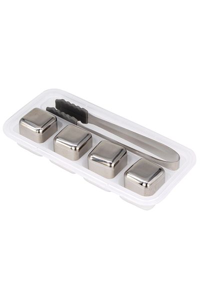 Generic Stainless steel ice cubes with tweezer