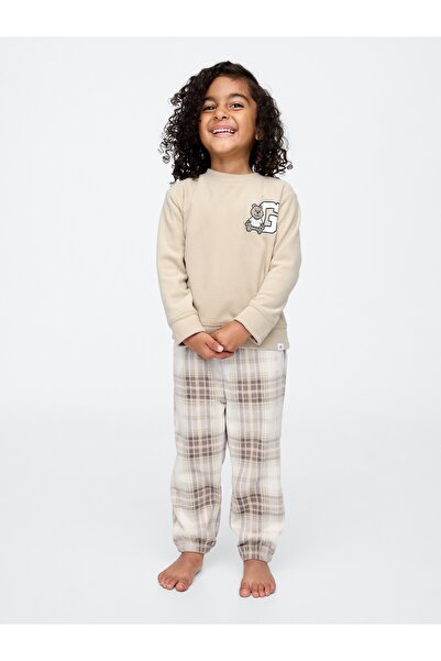 GAP Bebek Bej Gap Logo Brannan Bear Pijama Takımı