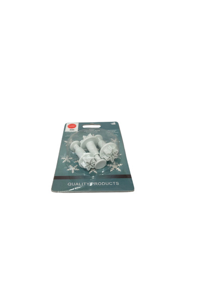 Besan Snowflake Shaped Candy Dough Mold - Mini Snowflake Dough Set of 3