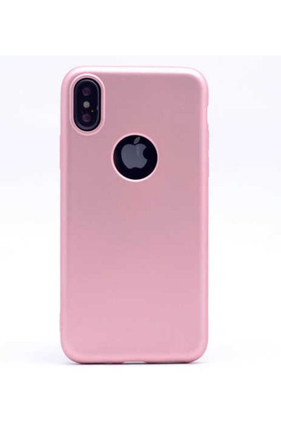 AKSEFİZZ iPhone X Kılıf Yumuşak Sade Esnek İnce Pürüssüz Dokulu Kapak