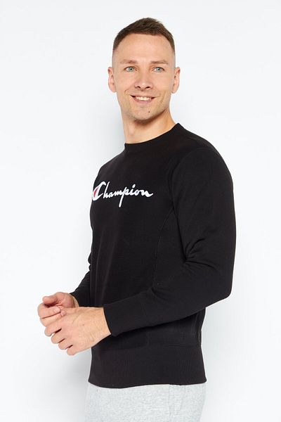 Champion Men Sportswear Fit Long Sleeves Outdoor Sweatshirt, Black