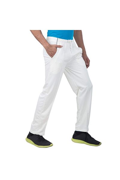 DSC Atmos Cricket Pant | White/navy | Size 30 | Polyester | Elasticated Waist | Moisture Wicking