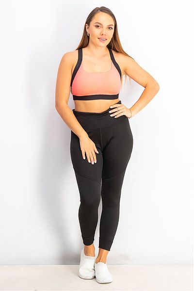 Puma Women Printed Padded Sports Bra, Ignite Pink and Black