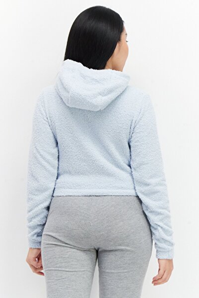 Ellesse Women Sportswear Fit Brand Logo Drawstring Hoodie, Light Blue