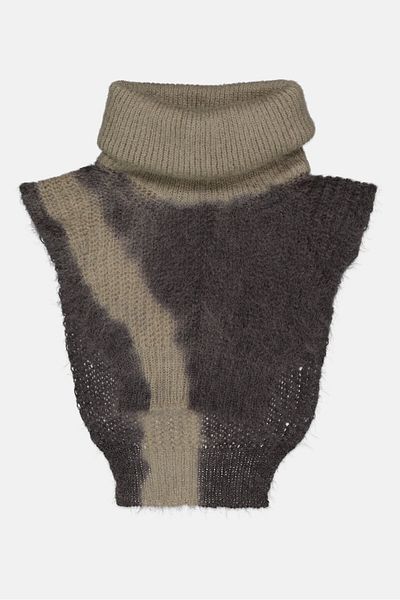 Diesel Women Knitted Scarf, Grey Combo