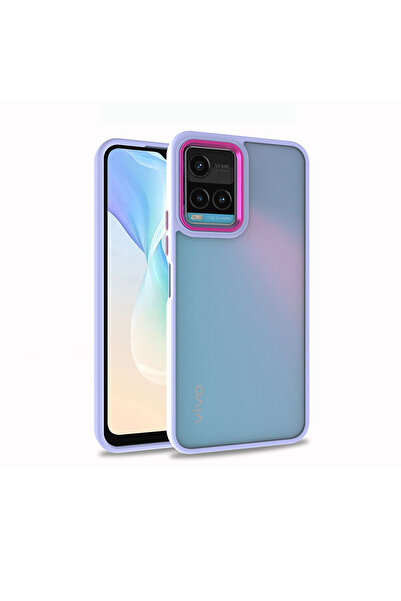 Ardemix Vivo Y33S Case Zore Flora Cover - Red