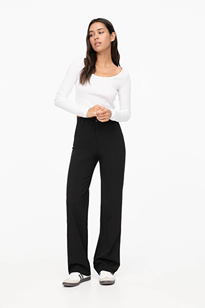 Pull & Bear Smart high-waist straight-leg trousers