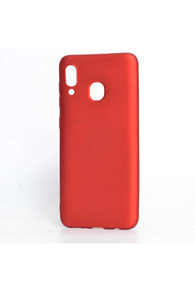 Techaks غلاف هاتف جالاكسي A20 من السيليكون زوري بريميير - أحمر