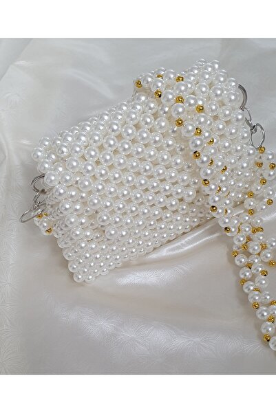 GÜNEYS DESIGN İnci Askılı Bel Kemeri Şeklinde Takılabilen Çanta