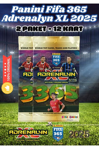 Doğan Oyuncak Dünyası Panini Fifa 365 Adrenalyn XL 2025 Player Card - 2 Pack Trading Footballer Cards