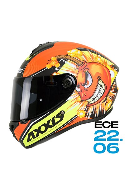 AXXIS Axxıs Draken S Bombs A5 Motosiklet Kask XL (Siyah Vizör Hediyeli)