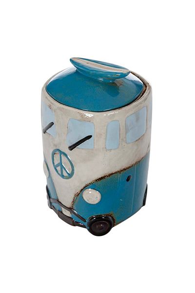 Vitale Duke Ceramic Blue Jar Spice Rack with Lid 23cm
