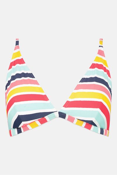 Esprit Women Stripe Padded Bikini Top, White