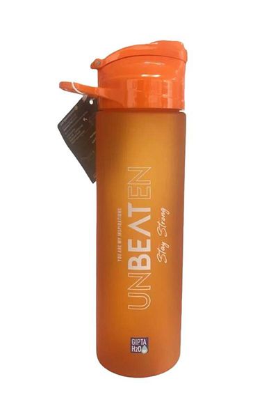 Gıpta Unbeaten Tritan Orange Flask with Straw 600 ml
