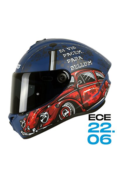 AXXIS Draken S Iron Peace C7 Motosiklet Kask XL (Siyah Vizör Hediyeli)