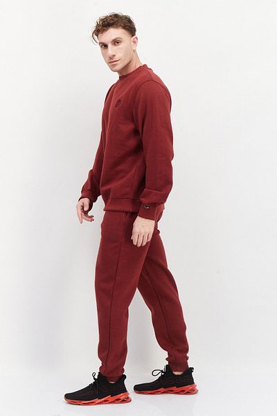 Duck and Cover Men 2 Piece Set Embroidered Logo Sweatshirt And Jogger Pants, Maroon