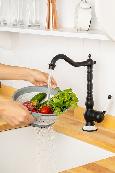 simplicity 1800ml Gray Foldable Round Strainer