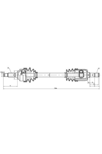 MAHER 1884 Aks Komple Ön 323 90-95 Uzun Sol