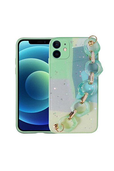 zore Iphone 12 case with glitter pattern hand strap holder elsa silicone cover