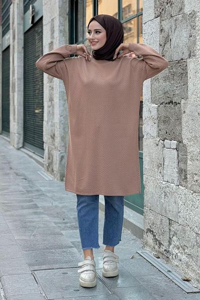 Bym Fashion 22215 Knitwear Tunic Tan