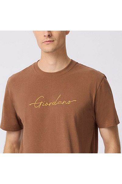Giordano تي شيرت مطبوع للرجال