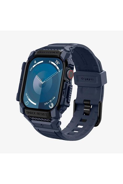Spigen Apple Watch 46mm - Series 10 Rugged Armor Pro with Case and Band Strap