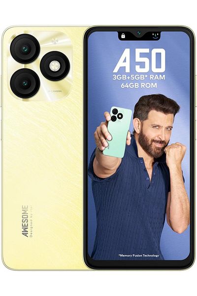 İtel A50 4G (2+64) جيجا بايت ذهبي لامع