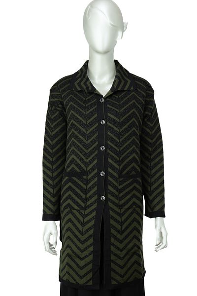 Oppland Women's Winter Motifed Buttoned Pocket Comfortable Cut Full Pattern Lycra Wool Woven Mother Cardigan
