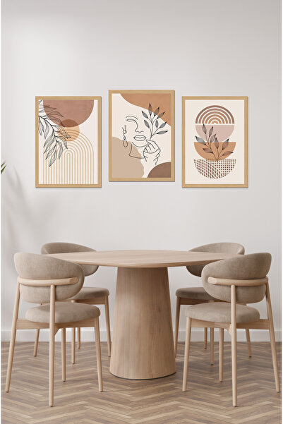 kutuTR Dekorize Mdf 3 Parça 3 mm Çerçeve Görünümlü Bohem Tablo 21x30 3020