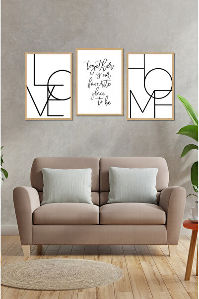 kutuTR Dekorize Mdf 3 Parça 3 Mm Çerçeve Görünümlü Tablo 3011