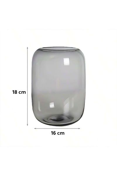 Generic حوض أسماك زجاجي 16×18 بوصة رمادي