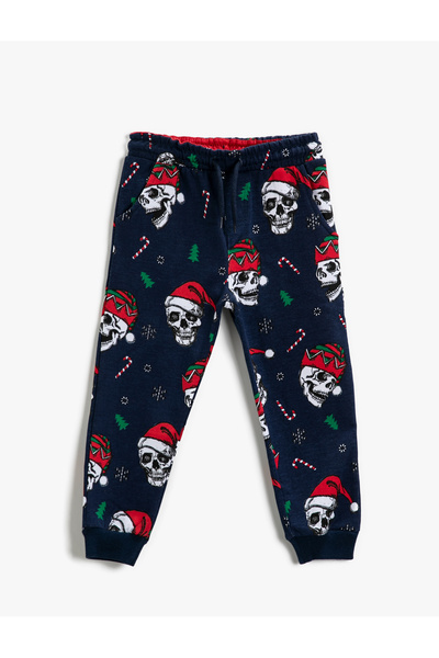 Koton Yılbaşı Kuru Kafa Baskılı Eşofman Altı