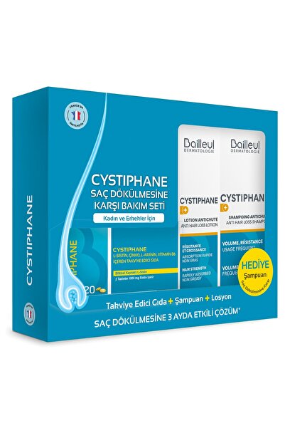 CYSTIPHANE Saç Dökülmesine Karşı Etkili Bakım Seti 3'lü