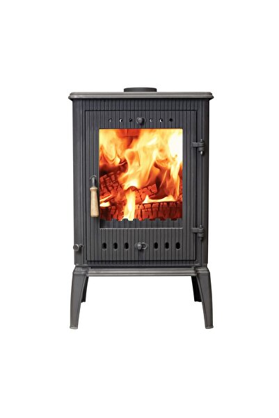 Volkan V-04 Üç Camlı Döküm Şömine Soba