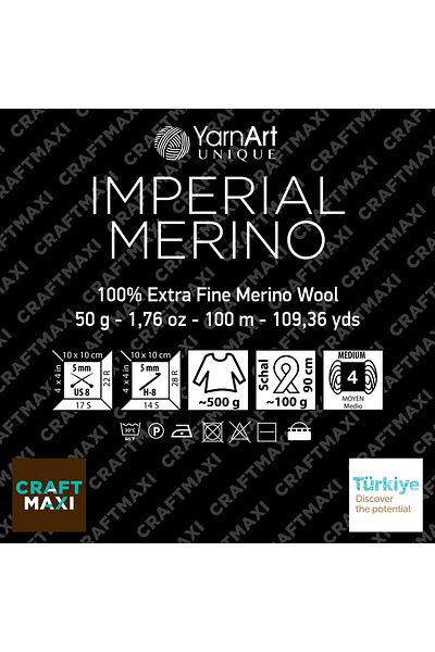 Yarnart MERINO IMPERIAL - Ață de tricotat manual portocaliu-3313